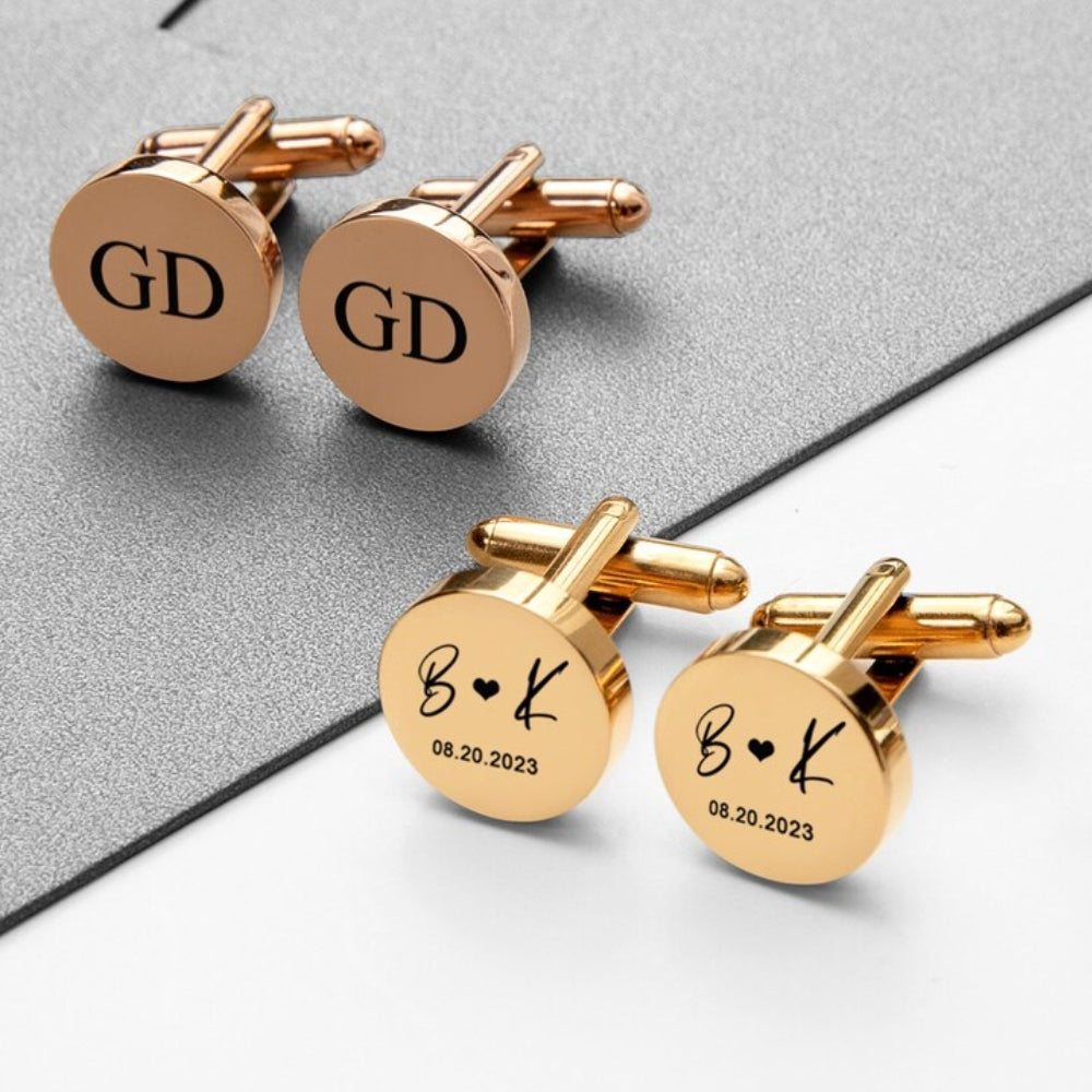 Personalized Initial Engraved Cufflink - Tanishaq