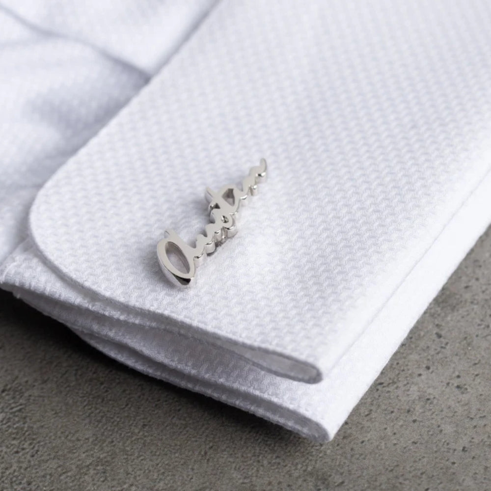 Personalized Signature Style Name Cufflinks - Tanishaq