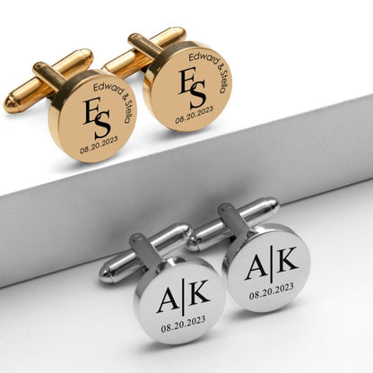 Personalized Initial Engraved Cufflink - Tanishaq