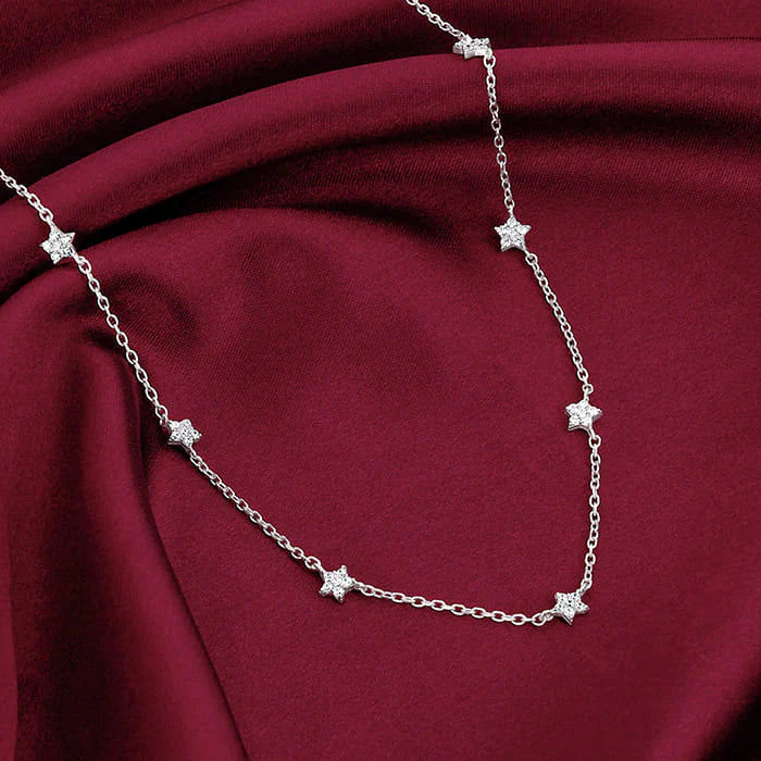 Silver Star Constellation Necklace