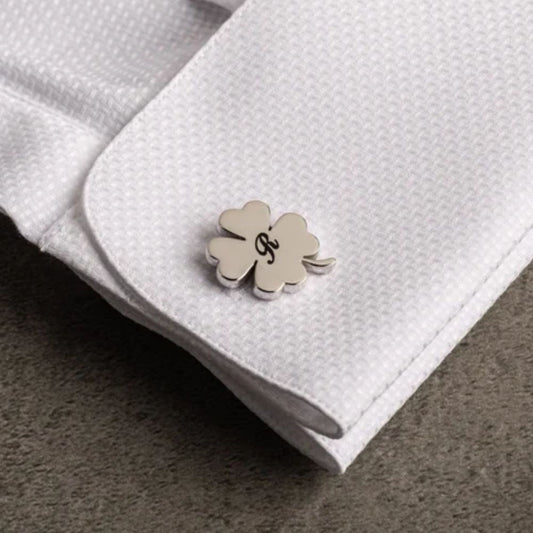 Custom Four Leaf Clover Cufflinks - Tanishaq