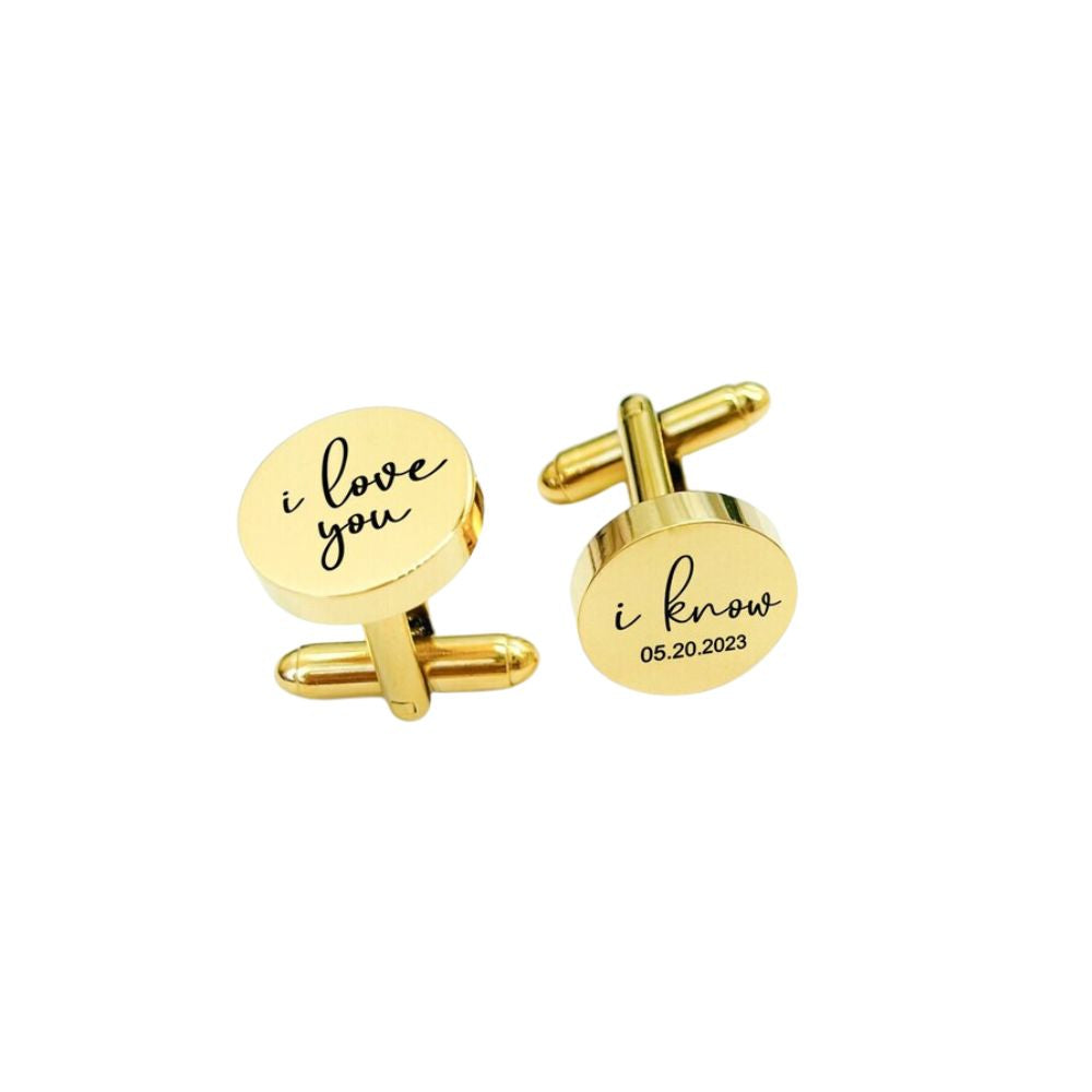 Custom Initials and Date Cufflinks - Tanishaq