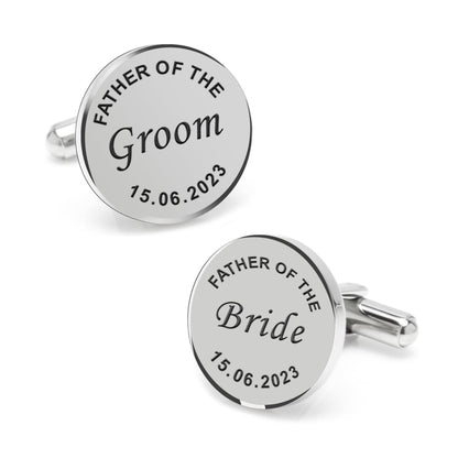 Personalized Dates Quotes Father Of Bride Or Groom & Date Cufflink For Men And Boys 1 Pair - Tanishaq