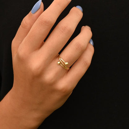 Minimalist Unique Wrap Around Thumb Ring - Tanishaq