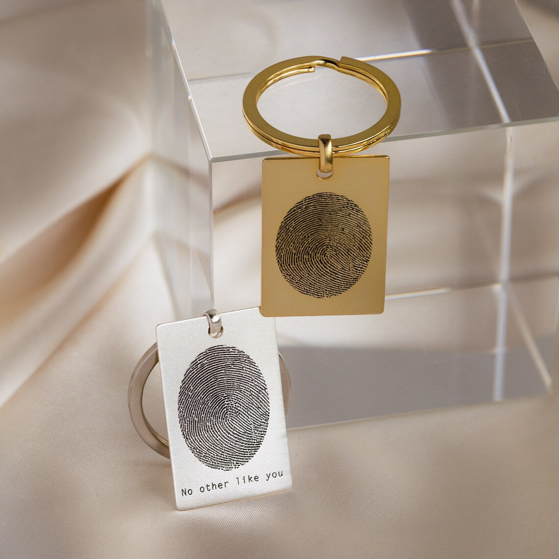 Personalised Actual Fingerprint Keychain - Tanishaq