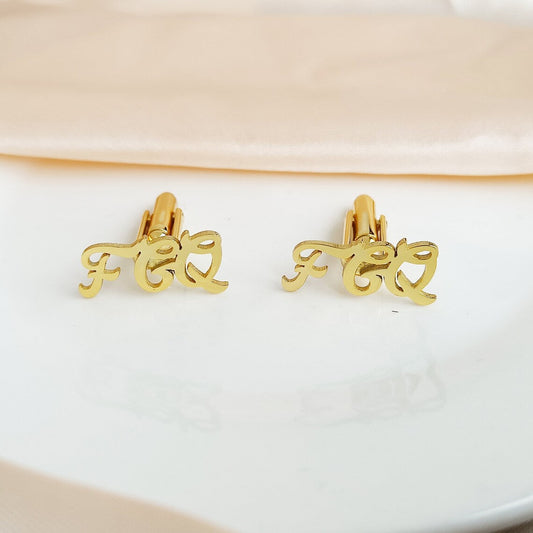 Personalised Initial Letter Name Cufflinks - Tanishaq