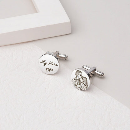 Personalised Photo Engraved Cufflinks - Tanishaq