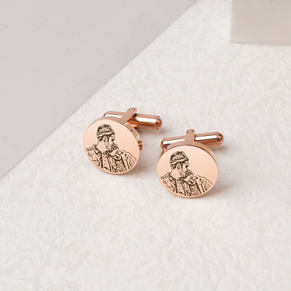 Personalised Photo Engraved Cufflinks - Tanishaq