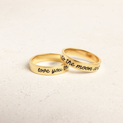 Personalized Engraved Message Ring Gift For Her - Tanishaq