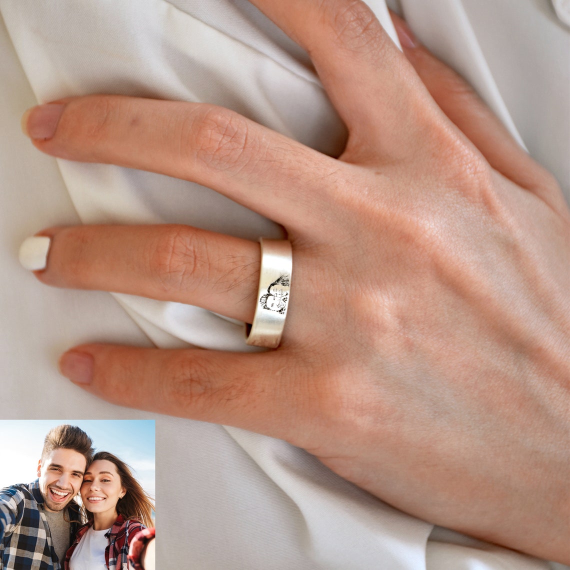 Personalized Engraved Picture Ring - Tanishaq