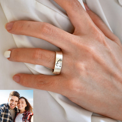 Personalized Engraved Picture Ring - Tanishaq