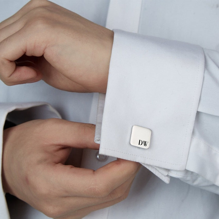 Personalized Engraving Square Cufflinks - Tanishaq