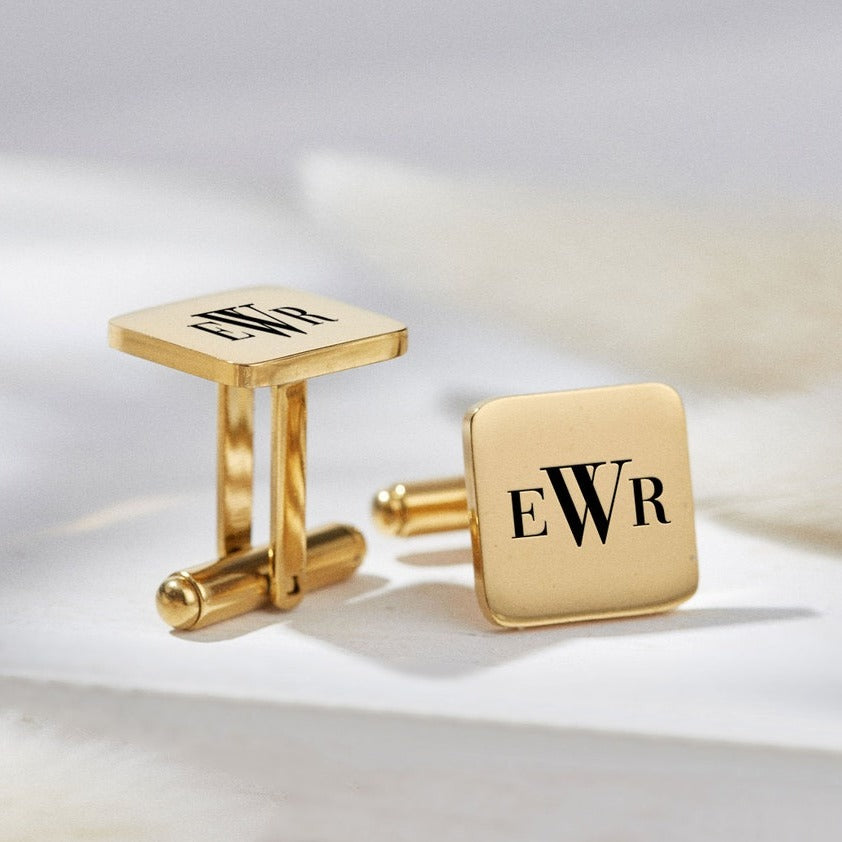 Personalized Engraving Square Cufflinks - Tanishaq