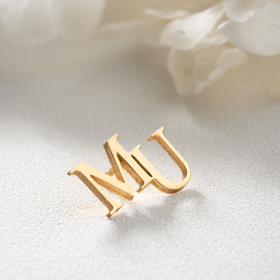 Personalized Initial Letters Brooch, Bride - Groomsmen - Tanishaq