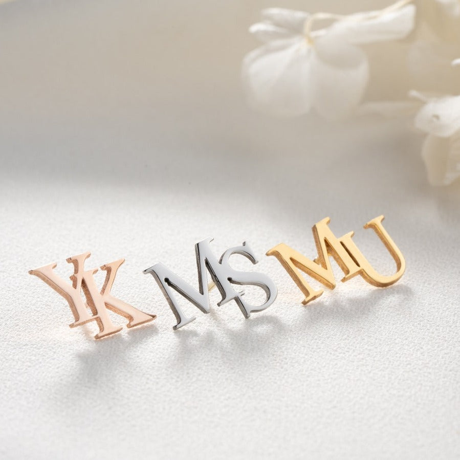 Personalized Initial Letters Brooch, Bride - Groomsmen - Tanishaq