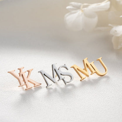 Personalized Initial Letters Brooch, Bride - Groomsmen - Tanishaq