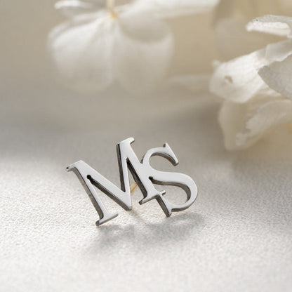 Personalized Initial Letters Brooch, Bride - Groomsmen - Tanishaq