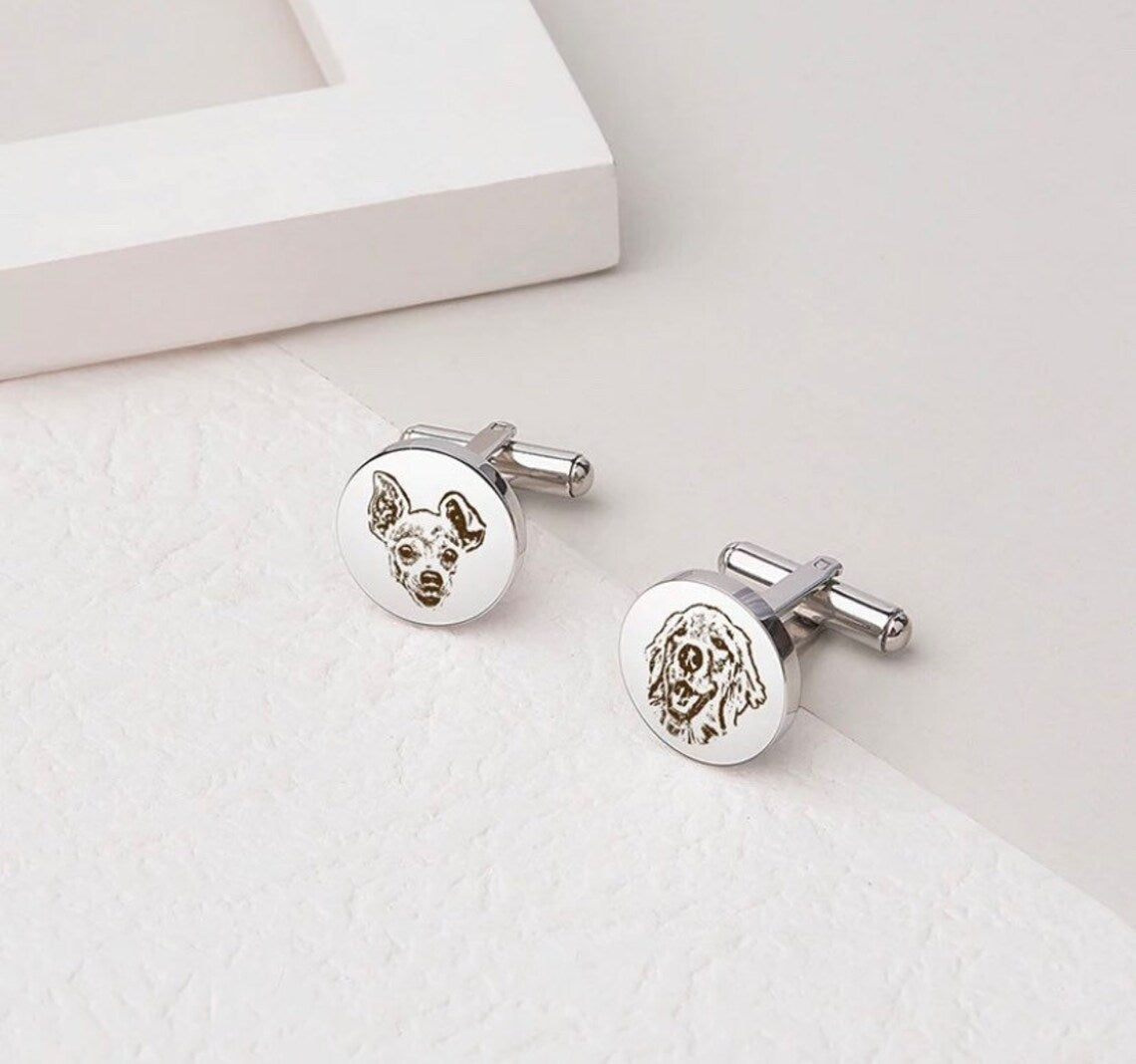 Custom Pet Engraved Cufflinks - Tanishaq