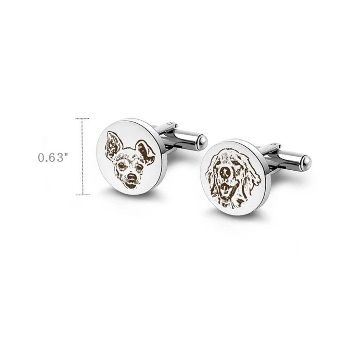 Custom Pet Engraved Cufflinks - Tanishaq