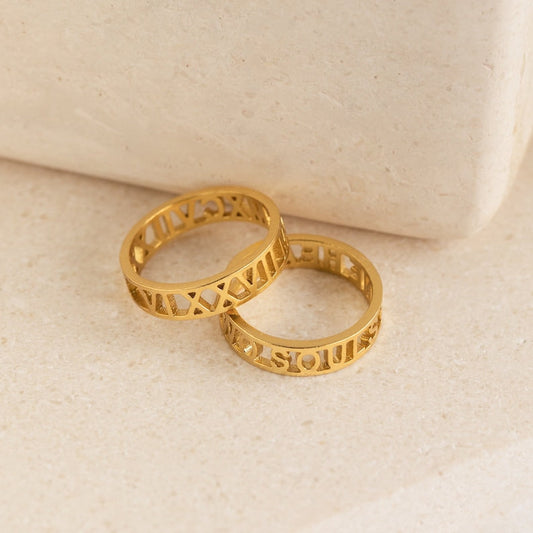 Personalized Roman Numeral Ring - Tanishaq